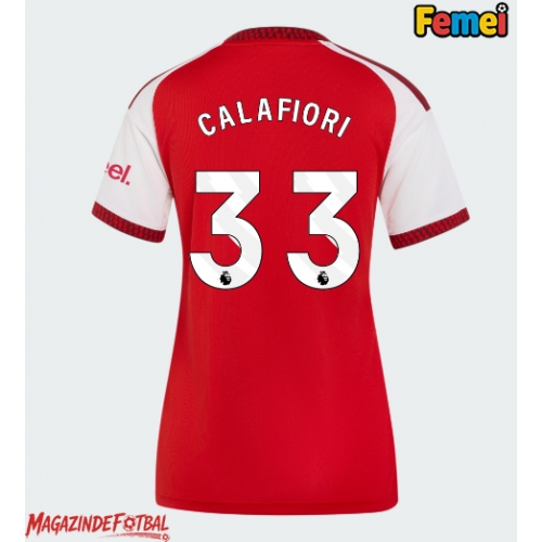 Arsenal Riccardo Calafiori #33 Tricou Fotbal Replică 2026-27 Femei Acasa Arsenal Riccardo Calafiori #33 Tricou Fotbal Replică 2026-27 Femei Acasa